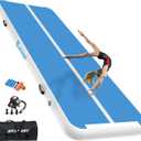 AKSPORT Gymnastics Air Mat Tumble Track Tumbling Mat Inflatable Floor Mats with Air Pump for Home Use/Tumble/Gym/Training/Cheerleading/Parkour/Beach/Park/Water (10ftx5ftx6inch, Double Blue)
