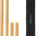 4PCS Solid Bamboo Massage Sticks & Guasha Set with Roller/Stick - 100% Bamboo Therapy Tools for Neck/Arm/Back/Legs/Full Body, Deep Tissue Massage, Muscle Relaxation, Body Shaping, Fatigue Relief