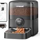 Oneisall Cordless WiFi Automatic Cat Feeder, Rechargeable 100-Day Battery Operated Pet Feeder, 12 Cups/3L Timed Cat Food Dispenser for Large Kibble, Smart App Control (Black) 