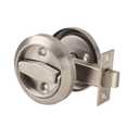 Dixiao Stainless Steel 304 Round Recessed Cup Door Lock no Lock, Doorknobs, Hidden Door Locker, Passage Lock No Keys, Privacy Pocket DoorKnobs, for Low Profile Clearance, Pack of 2