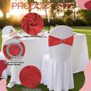 150 Pack Spandex Stretch Chair Sashes Bows, Elastic Stretch Chair Cover Bands Ties with Buckle Slider for Wedding Party Ceremony Reception Event Banquet Decoration (Red)