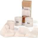 Pretty Jolly Crinkle Chiffon Ribbon for Flower Bouquet 2 Inch Beige Tulle Ribbon for Gift Wrapping Handmade Silk Ribbon 9 Yards Double Faced Ribbons for Crafts Hair Wedding Invitation Baby Shower