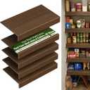 5 Pack 33x16in Wire Shelf Cover for Pantry, Closet, Kitchen – Waterproof PVC Wood-Look Wire Rack Covers for Shelves, Multiple No-Tool Installation, 33x16x2in