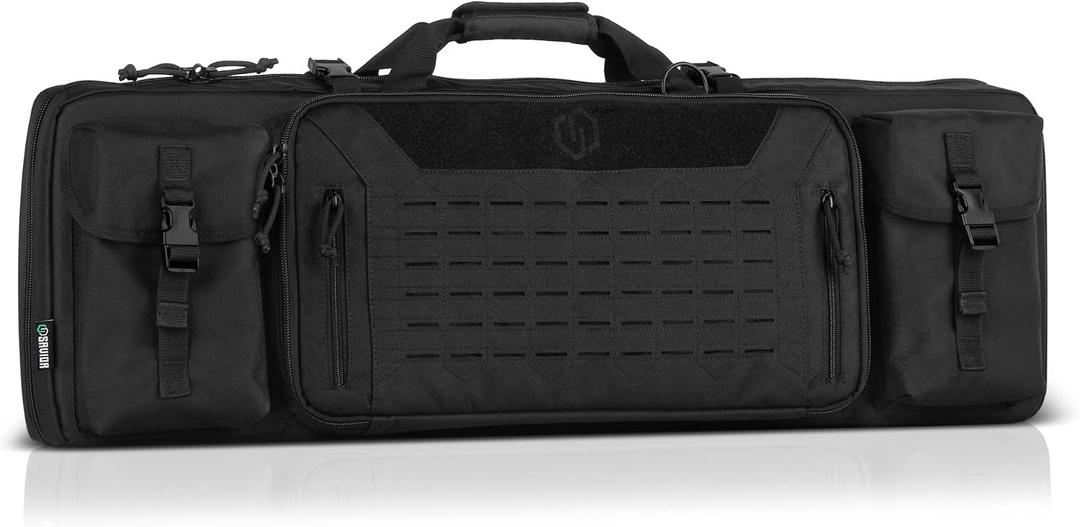 Savior Equipment Urban Warfare Tactical Double Long Gun Bag Case Backpack w/Pistol Handgun