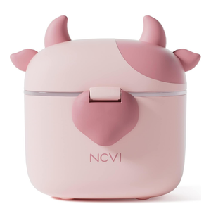 NCVI Baby Formula Dispenser On The Go, Formula Container To Go, Formula Holder for Travel, Outdoor Picnic with Baby Infant, Portable Container for Milk Powder, Snacks, Candy, Fruits (Pink)