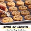 Commercial Quality Baking Sheet Pan Set, Natural Aluminum Cookie Sheet, Umite Chef Warp Resistant Baker's Half Sheet Pan, Large Thick Cookie Tray Pans for Baking, Roasting(2 Pack, 18X13In)