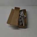 L Shaped Corner Shower Curtain Rod, Adjustable [24.3" - 47.6"] x [24.3" - 47.6"] 90 Degree Dual-Slide Shower Curtain Rod with 12 Hooks & Ceiling Support for Bathroom Bathtub - Brushed Nickel