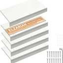 Wire Shelf Covers, 5Pcs Wire Rack Covers for Pantry, Wood Pantry Shelf Cover for Wire Shelving Closet Kitchen Bathroom, White, 20" Wx16 Dx2.5 H