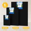 3 x 6pk Black Canvas Panels for Painting, 100% Cotton Pre-Primed Canvas Boards 5x7 9x12 12x16, Blank Black Canvases for Acrylic Oil Watercolor, Art Supplies for Artists Kids Adults