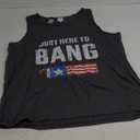 Funny 4th of July just here to bang with firecracker Tank Top (Small, Black)