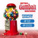 American Gumball Company - Metal 11-Inch Retro Style Red Gumball Machine, Made For 0.62 Inch Gumballs, Candy or Nuts, Accepts Any US Coin (EXP 11/30/26)