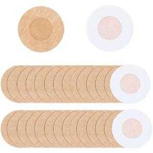 Mqiielle 60 Pcs Nipple Covers for Women Disposable Adhesive Nipple Pasties Non-Woven Fabric Invisible Nipple Stickers, Beige