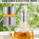 House Again 2 Pack Tea Infuser, Extra Fine Mesh Tea Infusers for Loose Tea, 18/8 Stainless Steel Tea Strainer with Extended Chain Hook, Tea Steeper for Brew Tea, Spices & Seasonings