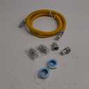 72" Dryer Gas Line Hose/Appliance 3/4 Flexible Natural Gas Line with Connector 1/2" MIP 1/2"FIP 3/4"MIP Fitting,5/8" OD(1/2" ID) Gas Range Connector Kit for Gas Stove,Dryer,Water Heater-by MIFLUS