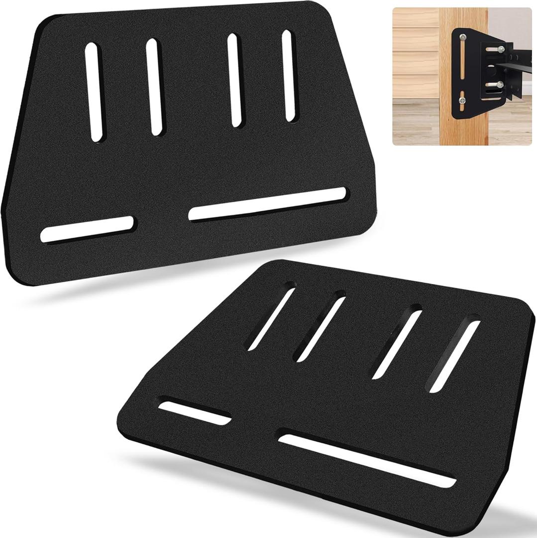 2Pcs Heavy Duty Bed Frame Adapter/Connector Plate for Head board, Bed Frame Brackets Adapter for Headboard