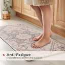 FRESHMINT Anti Fatigue Kitchen Mats Set 2 PCS, Waterproof & Non-Skid Boho Kitchen Rugs, Cushioned Kitchen Floor Mats for Standing Washable Comfort Kitchen Runners for Lanudry, Office, Sink