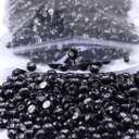 1000pcs Black Acrylic Number Beads 7x4mm Mixed Number Beads Acrylic Plastic Round Shape Loose Beads for DIY Phone Case Glasses Decoration Bracelets Necklaces Key Chains