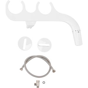 Bidet Attachment for Toilet, Slim Bidet 3/8 Copper Tee Non Electric Self Cleaning Dual Nozzle Toilet Attachment,Clean Bidet for Feminine Wash,White