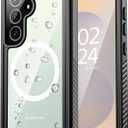 Oterkin Waterproof Case for Samsung Galaxy S25 Case Compatible with MagSafe, Full Body Protective Galaxy S25 Phone Case with Built-in HD Screen & Lens Protector [12FT Military] Rugged S25 Case (Black)