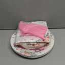 Utolily Sweetheart Baby Shower Party Tableware Supplies 96pcs - Pink Heart Plates, Forks & Napkins - Serves 24 Guests - Valentine's Day Occasion