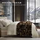Faux Rabbit Fur Bubble Throw Blanket, 60"x80", Mocha Brown