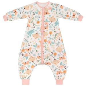 Toddler Sleep Sack with Feet, 1.5 TOG Wearable Blanket Toddler, Cotton Long Sleeves Sleep Sack 3-5T, Butterfly (Large)
