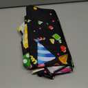 Horaldaily Birthday Tablecloth 60x84 Inch Rectangular, Happy Birthday Ballon Black Washable Seasonal Table Cover for Party Picnic Dinner Decor