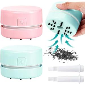 Honoson Pcs Diamond Painting Tool Drill Quicker Picker for Spilled Diamonds 5d Painting Accessories Vacuum Cleaner Mini Table Desktop Sweeper Organizer Clean Art Beads Crumb(Pink, Green) 1 Piece