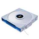 Lian Li UNI Fan TL LCD Wireless 140-Single Pack(Reverse Blade)-2.4 GHz Wireless Signal 140MM ARGB Fan-Infinity Mirror-Daisy-Chain-Lighting Effects-Controller NOT Included&Required-White (14RTLLCD1W1W)