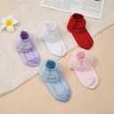 2 x Zando Baby Girl Socks with Ruffle Lace Frilly, Princess Dress Dance Ruffle Socks for Toddler Girls 3/5/6 Pairs