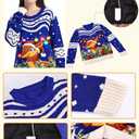 MGparty Ugly Christmas Sweater for Women 2025 Christmas Cute Light Up Sweaters Holiday Party Novelty Funny Pullover (Large, Blue)