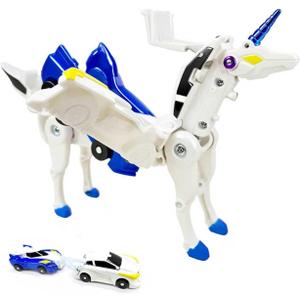 Collision Transforming Unicorn Car Toy  2 Cars Crash & Transform into Unicorn Robot Toys for Kids  Fun Gift for Boys & Girls, Birthday & Christmas