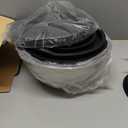 Priority Chef Stainless Steel Mixing Bowls with Lids Set, 3 Grater Attachments, Airtight Lids, Non-Slip Silicone Base Mixing Bowl Set, Large Prep Metal Mixing Bowls for Kitchen, Black