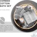 100% Cotton Bath Towel Set of 24-6 Bath Towels, 6 Hand Towels, 12 Wash Cloths, Sustainable, Soft, Highly Absorbent, Combed Cotton 24 Piece Set for Hotels, Spa, Bathroom, Dorm, Silver, Towel Set - Pack of 24