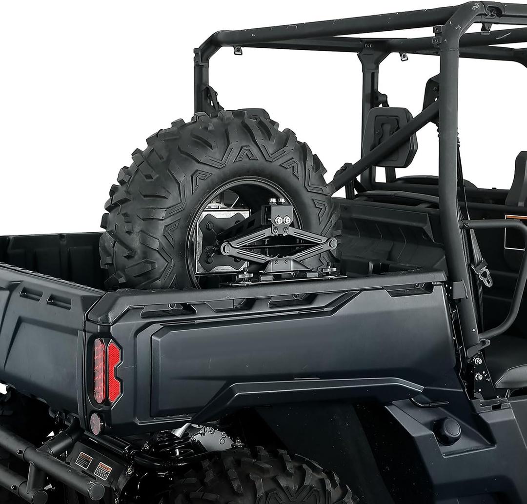 KEMIMOTO UTV Spare Tire Holder Compatible with 2016-2026 Can-Am Defender and Defender Max, Heavy-Duty Steel Powder Coated Tire Carrier Mount Replace OEM 715003448