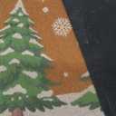 Tinideya Christmas Welcome Front Doormat, Xmas Non Slip Outdoor Mat Rug with Christmas Snowflake Decoration Pattern for Farmhouse Home Entrance Decor Yard Floor Patio, 17 x 30 Inches(Xmas Tree)