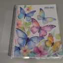Aug 2025-Jul 2026 Lite Teacher Lesson Planner Notebook 8.5x11 Daily Weekly Monthly Organizers - Includes 7 Periods, Dated Calendar, Page Tabs, Bookmark, and Planning Stickers (Watercolor Butterflies)