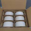 famiware Star Cereal Bowl Set, Soup Bowls Set of 6, Double Reactive Glaze, Stackable, 23oz Deep Bowls Suitable for Cereal, Popcorn, Oatmeal, Dessert - Dishwasher and Microwave Safe, Matte White