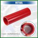 Motoforti 1.5" ID 6" Length 4-Ply Reinforced High Temp Straight Coupler Silicone Reducer Hose Red for Car Intercooler Intake Piping Long-lasting