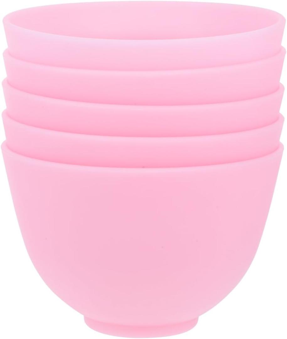 FOMIYES Silicone Facial Mask Mixing Bowl Pink Medium Size 4 Inch Lightweight Easy Clean Diy Skincare Tool for Home Spa and Travel