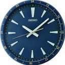 Seiko QXA802LLH Heritage Design Non Ticking Wall Clock, Black, 13.7 Inch (Blue)