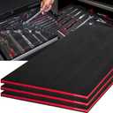 Tool Box Foam, 3Pack 48x24x1 inch, Foam Inserts for Cases, Polyethylene Storage Sheets for Toolbox Hard Case, Tool Shadow Insert, Kaizen Organizer Sheet