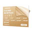 Plexiglass Sheets 1/4" (6mm) Thick - 1 Pack of 24x36 Clear Cast Acrylic Sheets for Laser Cutting, Signs, Glass Replacement, DIY and Crafts Project