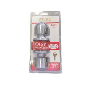 Atlas Tulip Style Door Knob - Entry Satin Chrome