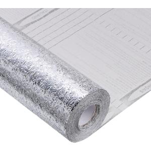 HARFINGTON Silver Peel and Stick Countertops 31.5"x315" Self Adhesive Aluminum Foil Kitchen Backsplash Contact Paper for Kitchen Countertop Drawer Shelf Liner