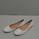 Obtaom Round Toe Women Flat Shoes Slip on Girls Dress Black Ballet Flats (10, Silver Glitter)