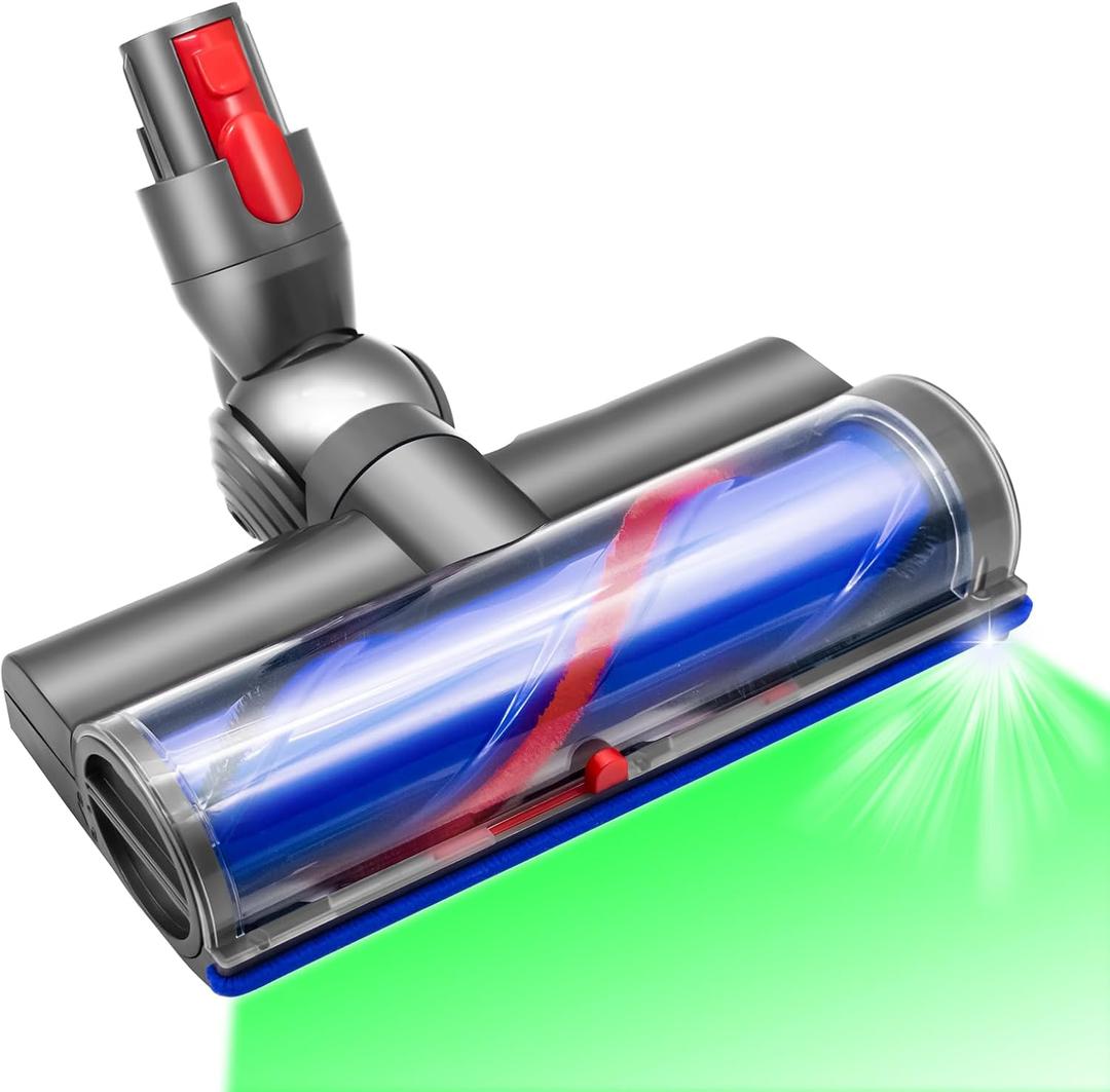 Vacuum Cleaner Head Replacement for Dyson V7 V8 V10 V11 V15 SV10 SV11 SV12 SV14 Direct Drive QuicK-Release Vacuum Attachments with LED Headlights for Hardwood Floor Carpets