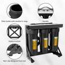 Filterelated Upgraded 3-Stage RV Water Filter with Bracket, PP+Polyphosphate, Carbon Block & 0.01μm UF, 3/4" Brass Fittings, Reduces Sediment, Chlorine, Metals & Odors for Camper, Boat, Garden