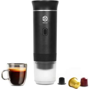 portable coffee maker espresso machine for travelpicopresso cafetera portatil travel camping espresso maker coffee battery operated powered usb,on the go coffee machine rechargeable porttil,black