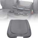 SecosAutoparts Leather Center Console Lid Armrest Jump Cover Gray Compatible with Dodge Ram 1500 2500 2013 2014 2015 2016 2017 2018